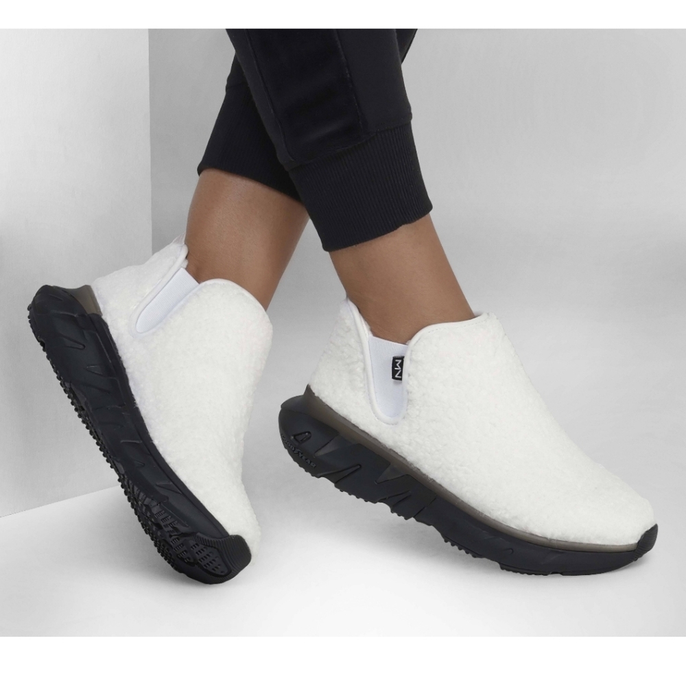 Mark Nason White faux shearling Ankle Booties